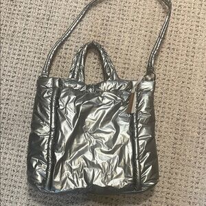Vince Camuto Metallic Silver Tote
